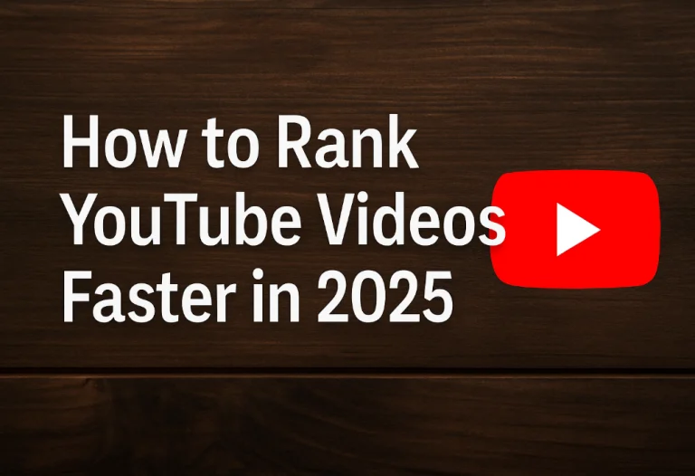 How to Rank YouTube Videos Faster in 2025